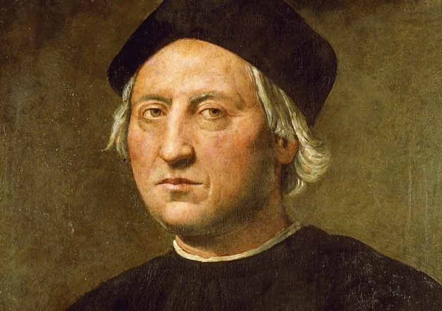 Christophe Colomb - Détail du portrait attribué à Domenico Ghirlandaio (1444-1494) - Musée naval Pegli - Gènes, Italie (c)DR