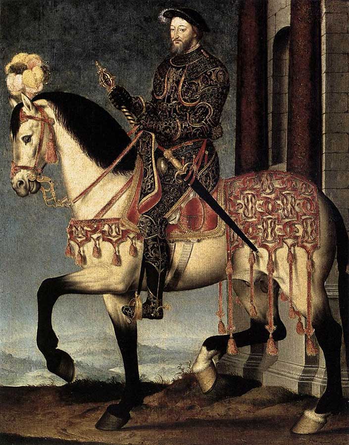 François 1er, roi de France - vers 1540 - François Clouet (1520-1572) - huile sur bois - Galerie des Offices - Florence, Italie (c)DR
